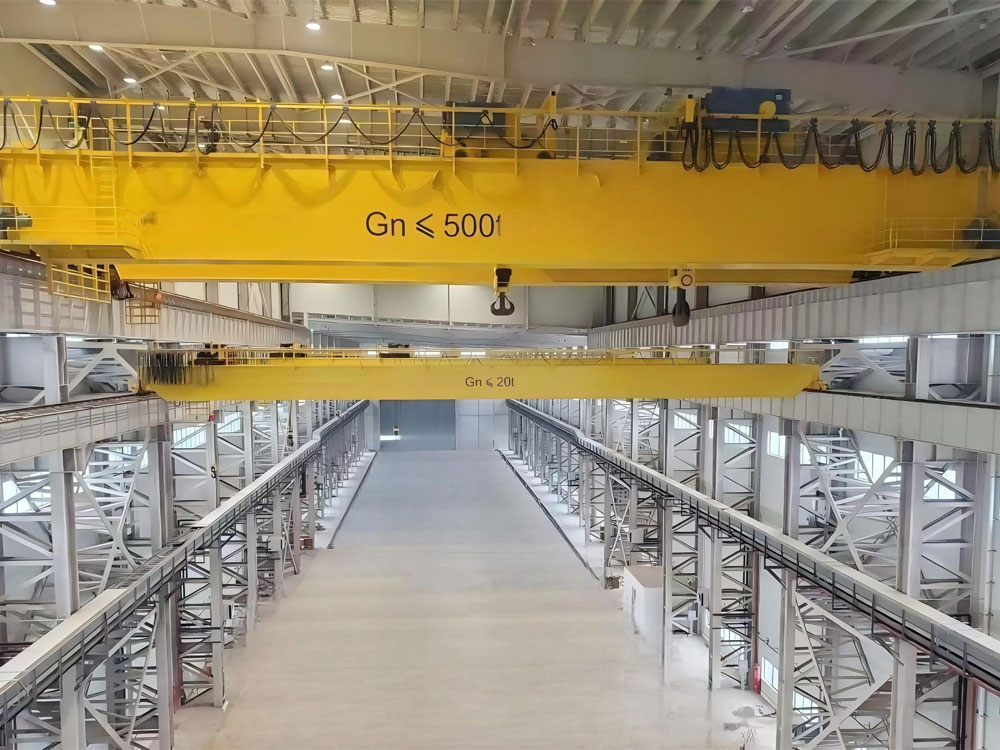 QE European double-beam bridge crane 500 tons