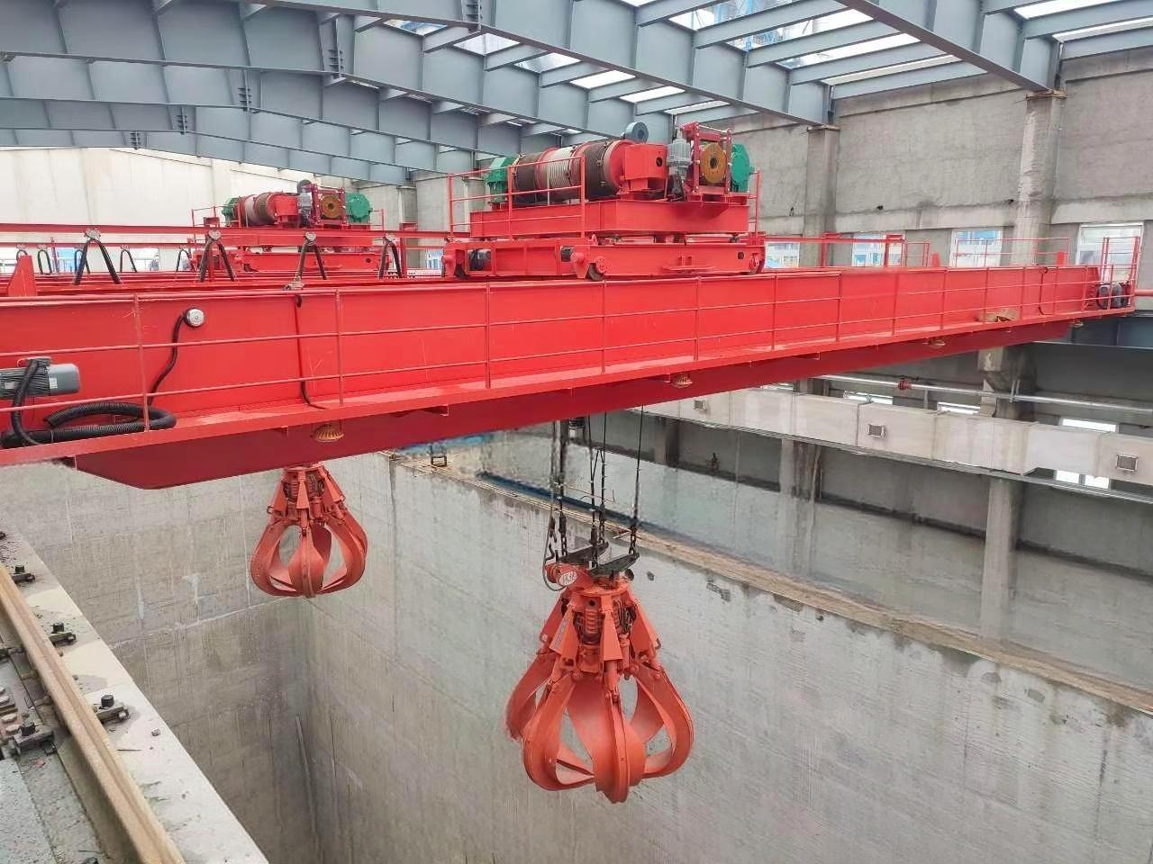 QZ type grab bridge crane for waste lifting