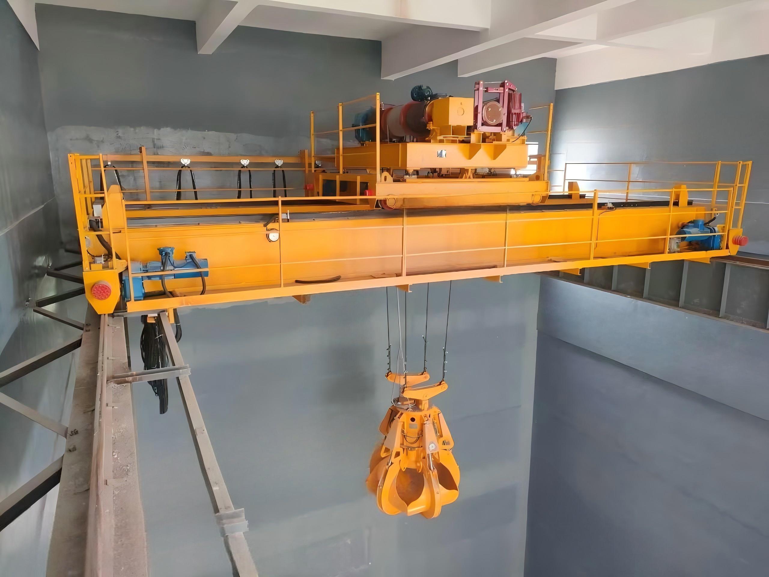 QZ type grab bridge crane for waste lifting