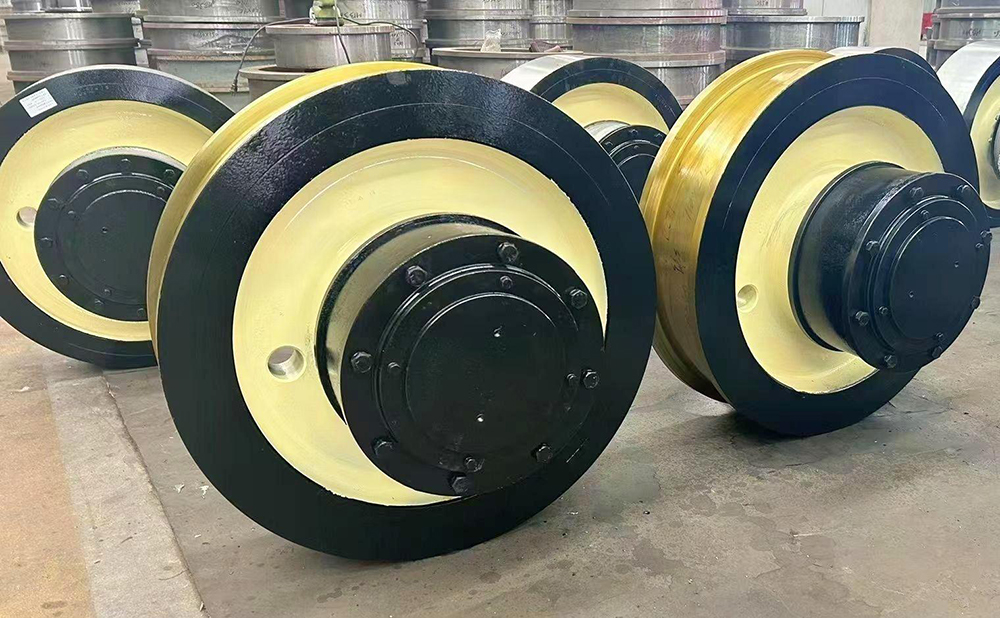 45-degree split wheel for metallurgical crane in steel plant