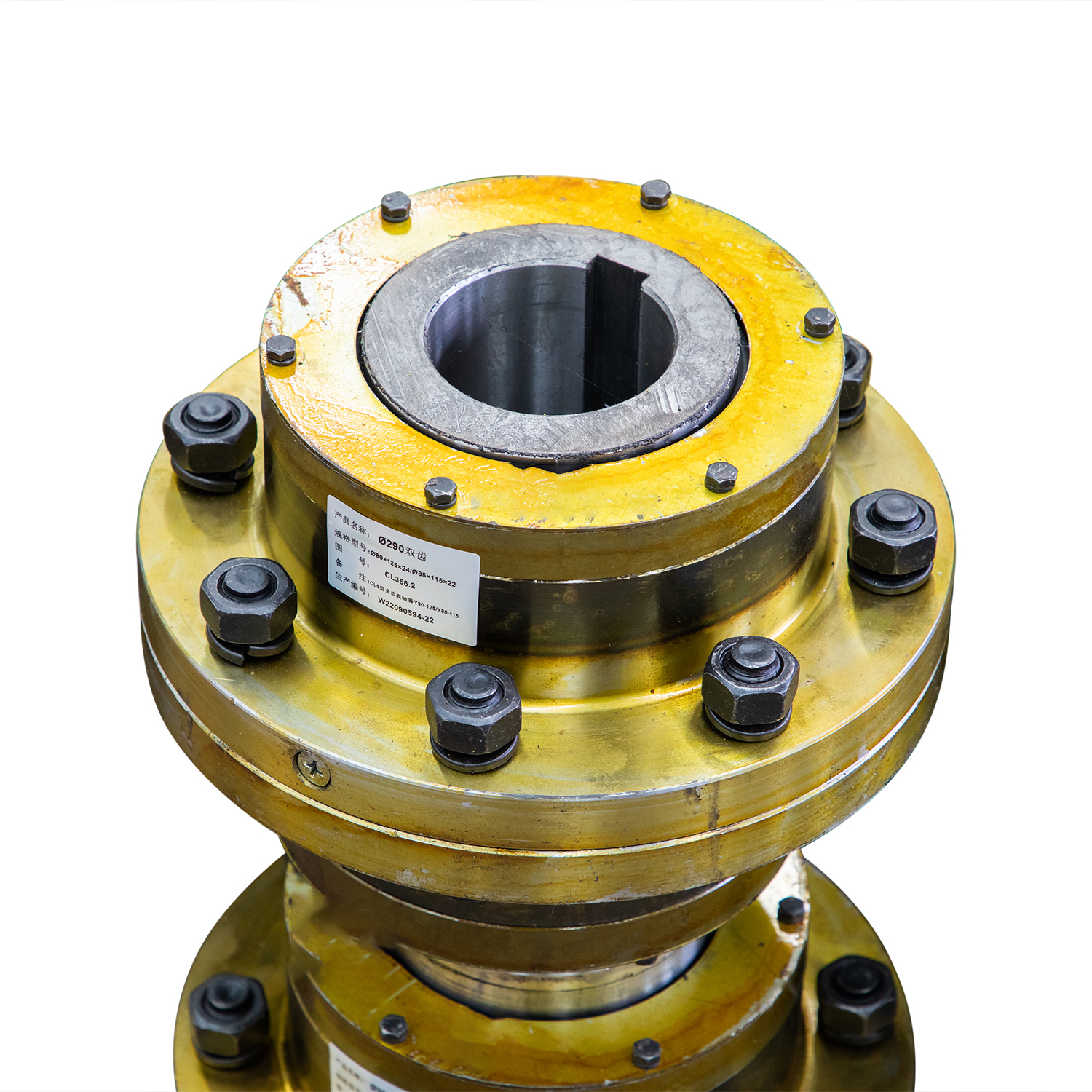 Double-tooth gear coupling