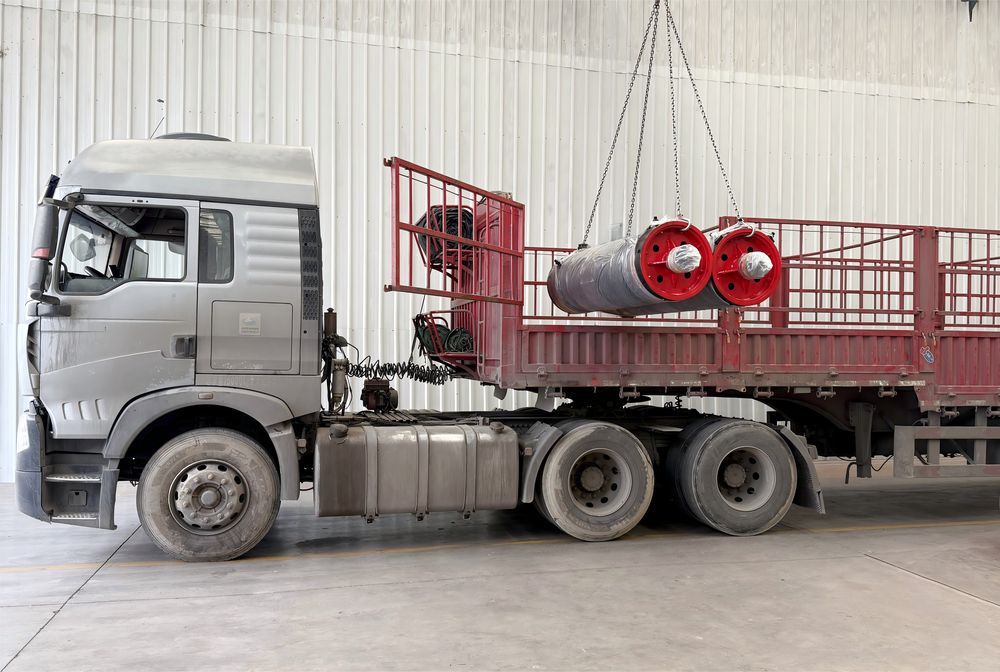 Delivery of grab bucket drum